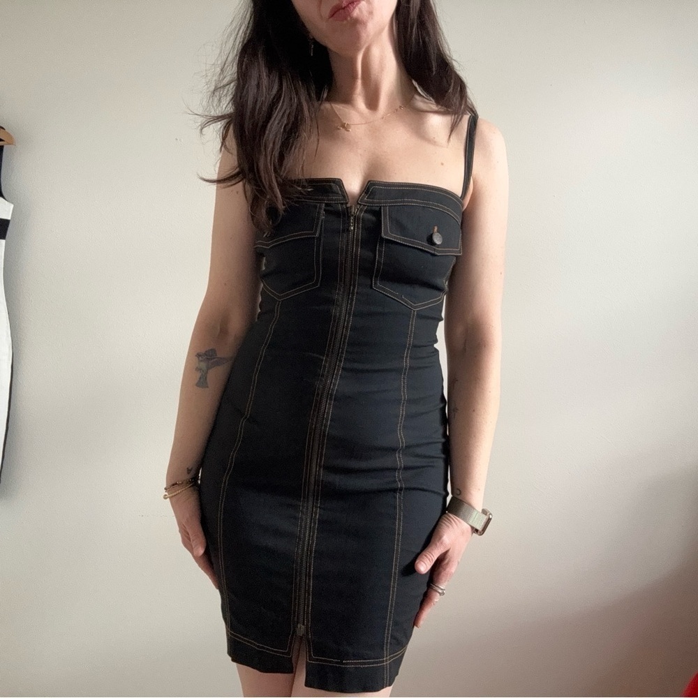Vintage Future Ozbek Black Mini Dress 6